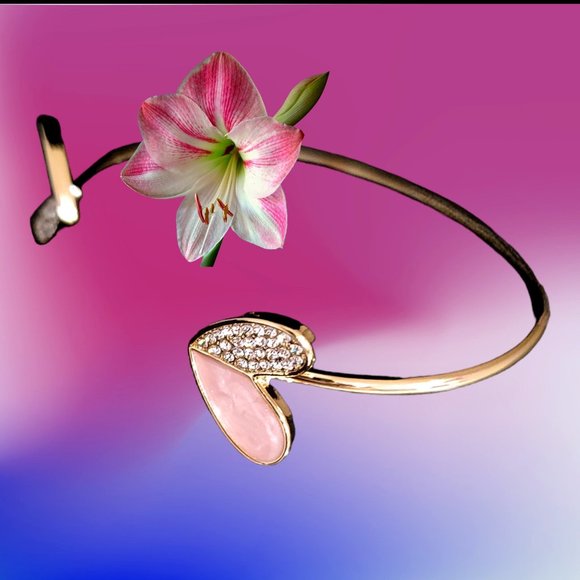 Two-Tone Crystal, Enamel & Gold Bangle Bracelet - Mary Kay Exclusive - Picture 2 of 5